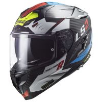 LS2 FF327 CHALLENGER CARBON SPORTY helma bílá/modrá/žlutá